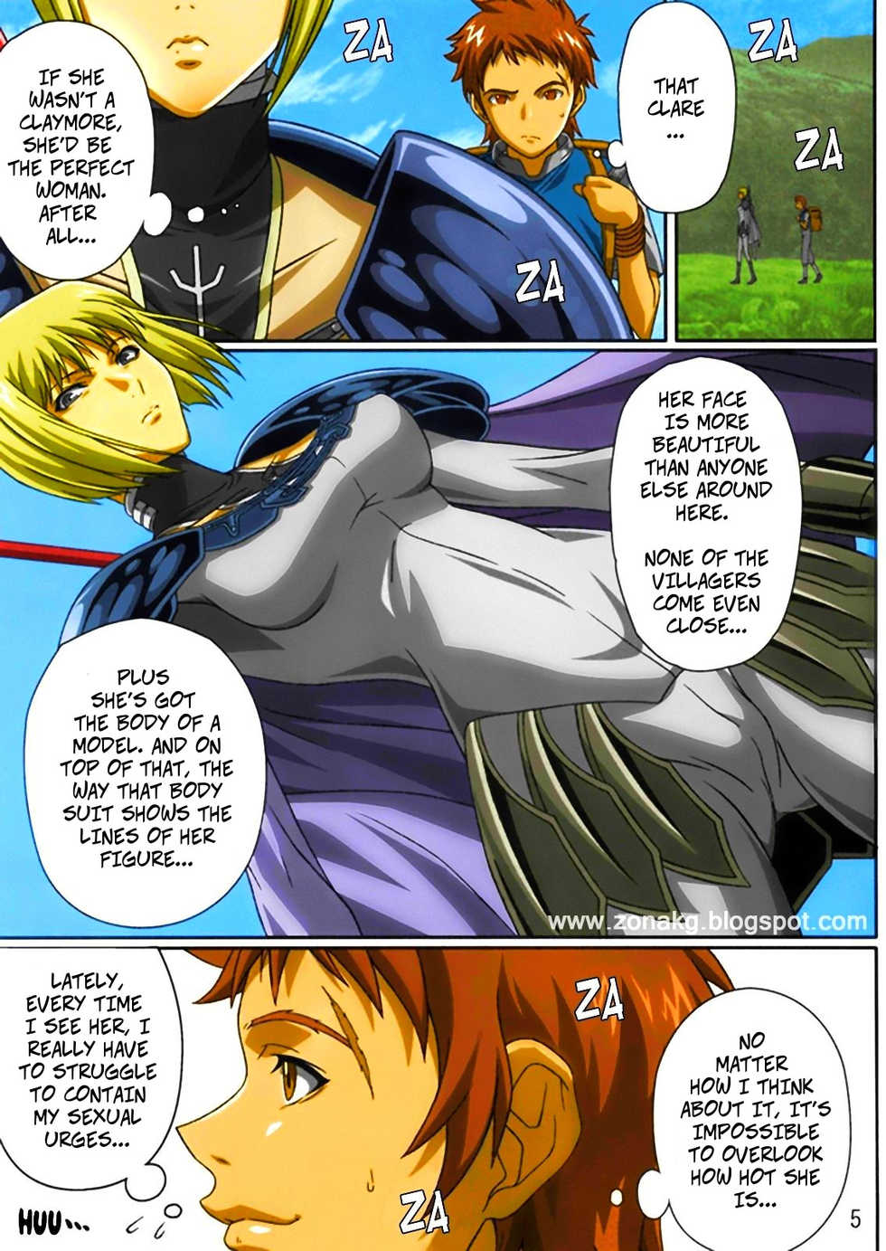 (C72) [Lost Rarities (Takapiko)] Industrial (Claymore) [English] [Tonigobe] [ZonaKG] [Colorized] - Page 4