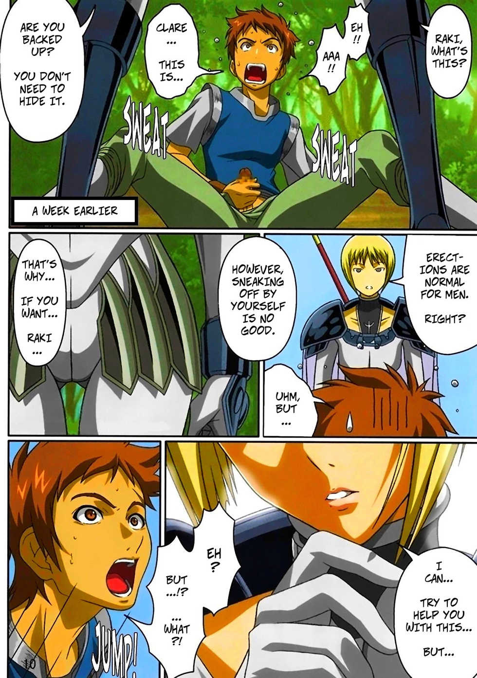 (C72) [Lost Rarities (Takapiko)] Industrial (Claymore) [English] [Tonigobe] [ZonaKG] [Colorized] - Page 9