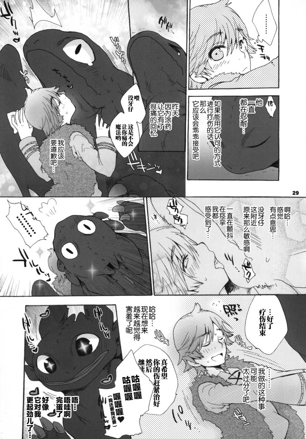 (C81) [Kon'na Tokoro no Kin'niku made Kitaeru nante... (Sugoi Kin'niku)] BEST PARTNER6 (How to Train Your Dragon) [Chinese] [逃亡者x新桥月白日语社汉化] - Page 28