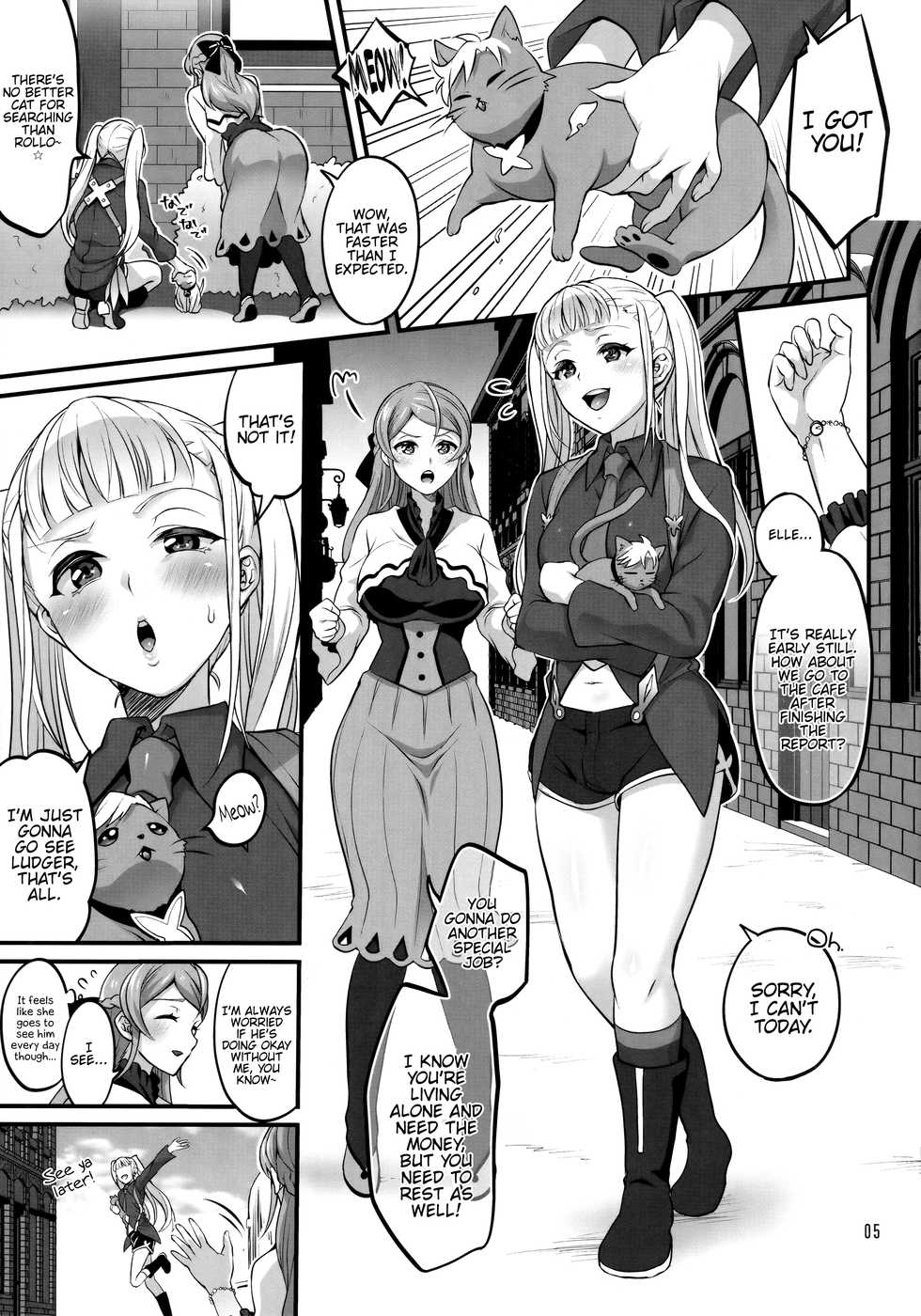 (C96) [Temparing (Tokimachi Eisei)] Otona ni Natte mo Kawarazu Futanari Elle ni Furimawasareru! (Tales of Xillia 2) [English] {Hennojin} - Page 4