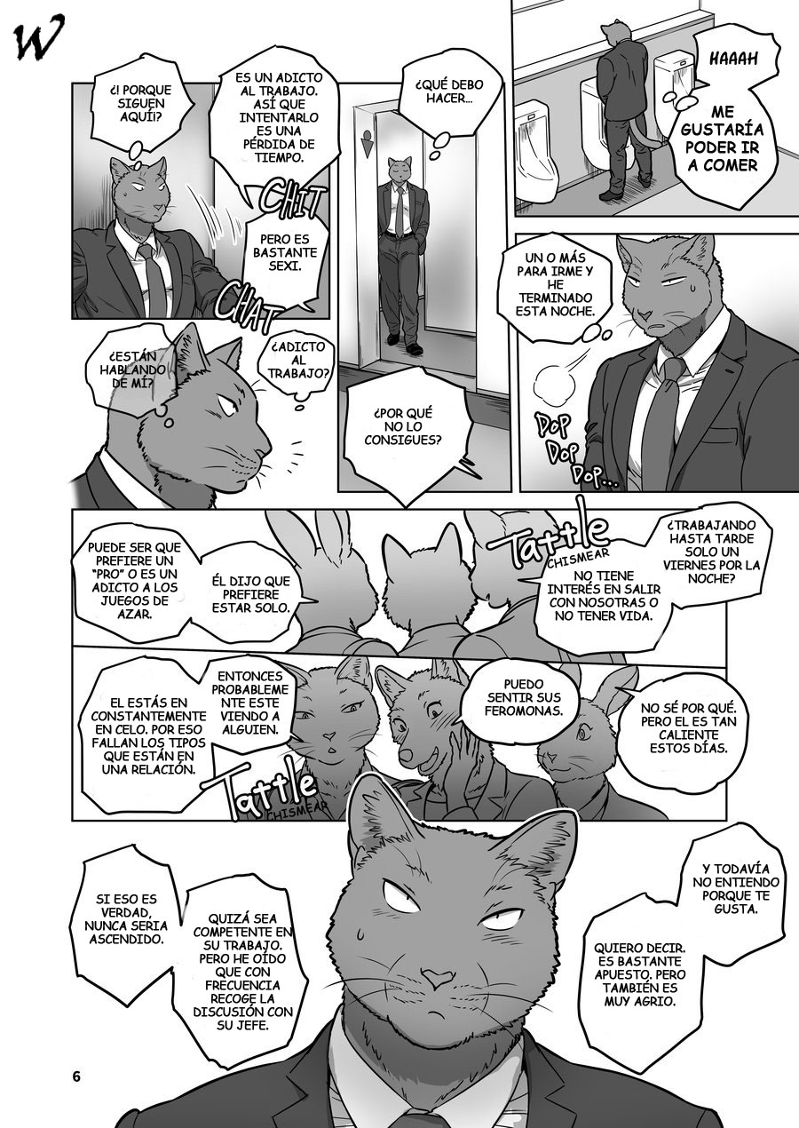 (Kemoket 7) [Kori Rouan (Maririn)] Chicken Heart Salaryman | Love My Dog [Spanish] - Page 6