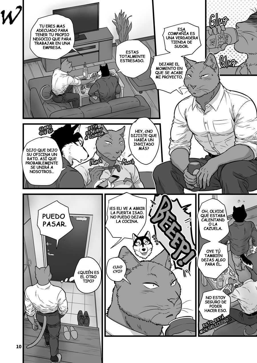 (Kemoket 7) [Kori Rouan (Maririn)] Chicken Heart Salaryman | Love My Dog [Spanish] - Page 10