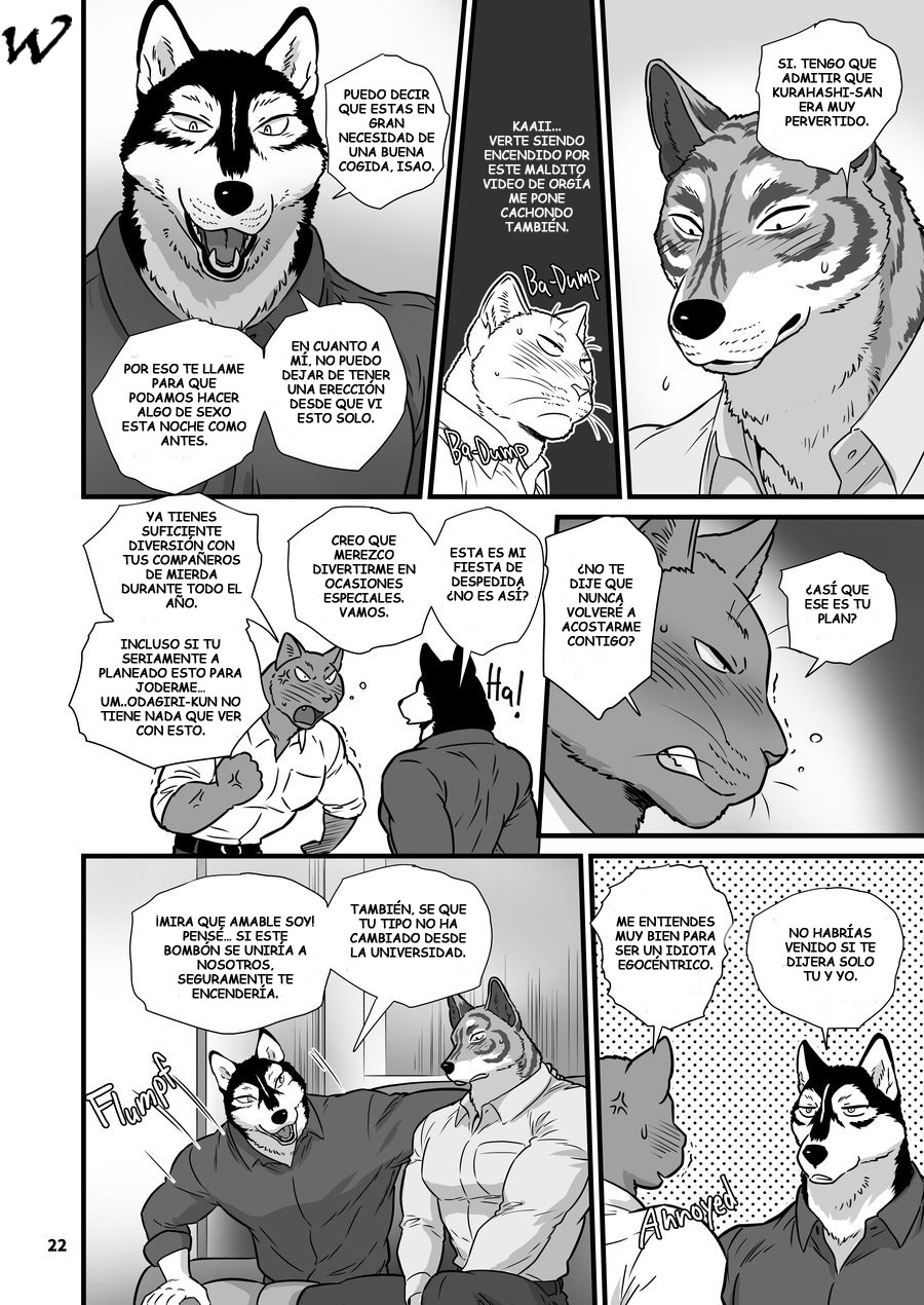 (Kemoket 7) [Kori Rouan (Maririn)] Chicken Heart Salaryman | Love My Dog [Spanish] - Page 22