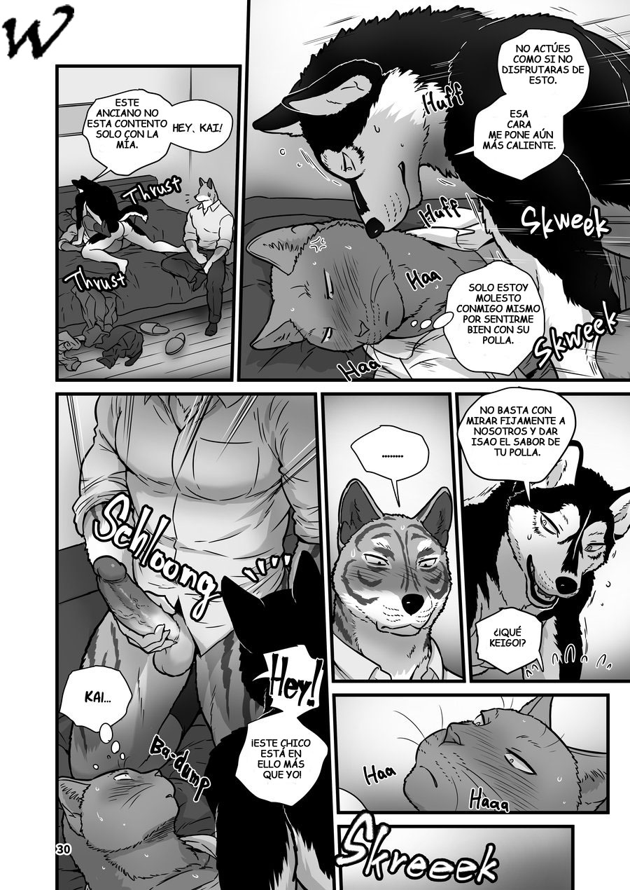 (Kemoket 7) [Kori Rouan (Maririn)] Chicken Heart Salaryman | Love My Dog [Spanish] - Page 30