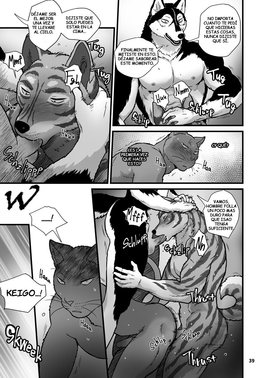 (Kemoket 7) [Kori Rouan (Maririn)] Chicken Heart Salaryman | Love My Dog [Spanish] - Page 39