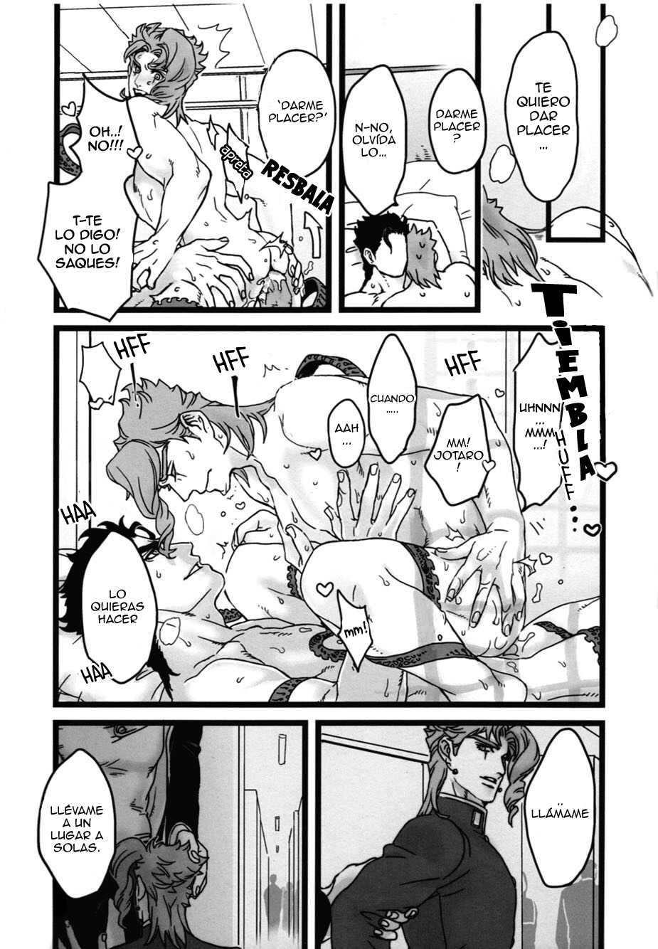 (Golden Stars 6) [Ondo (Nurunuru)] Koibito no Risei o kuzushitai | Quiero volver a mi amante loco de amor (JoJo's Bizarre Adventure) [Spanish] - Page 12