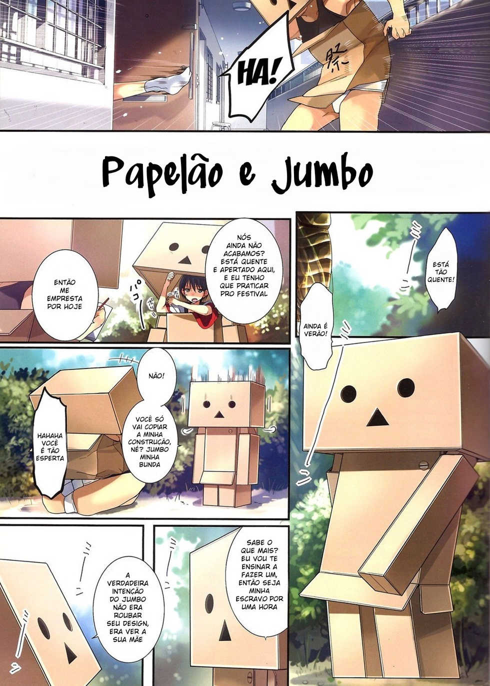 (C84) [ROUTE1 (Taira Tsukune)] Danbo- to Jumbo- (Yotsubato!) [Portuguese-BR] - Page 4