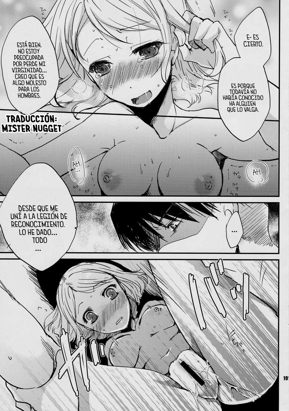 (C84) [JUDGEMENT (Shino)] SHOW+ER (Shingeki no Kyojin) [Spanish] [Mr. Nugget] - Page 19