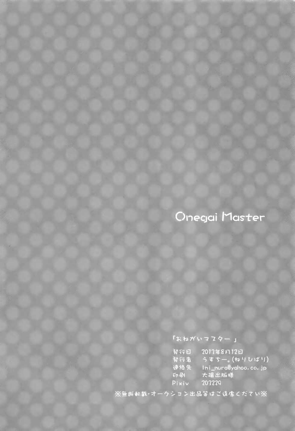 (C84) [Nerihibari (Usuchi.)] Onegai Master (VOCALOID) [English] [Yuuta's Blog] - Page 25
