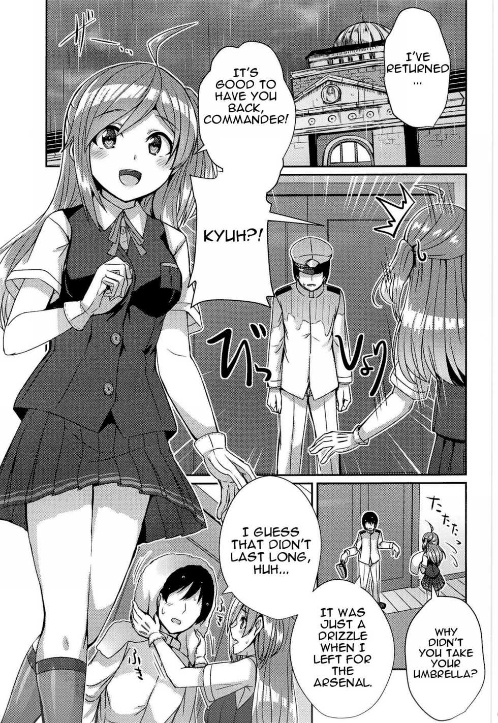 (COMIC1☆15) [L5EX (Kamelie)] Hagikaze ga Osenaka Nagashimasu ne | The Wait is Over, Hagikaze (Kantai Collection -KanColle-) [English] [incogna777] - Page 2