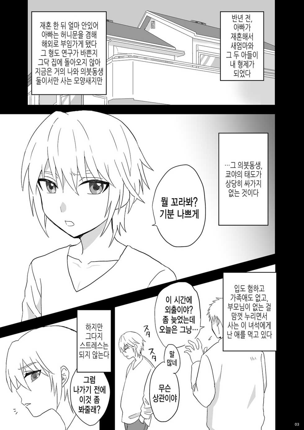 [Tariya (Tarihou)] Namaiki Otouto o Saimin de! | 싸가지 없는 동생을 최면으로! [Korean] [Digital] - Page 3
