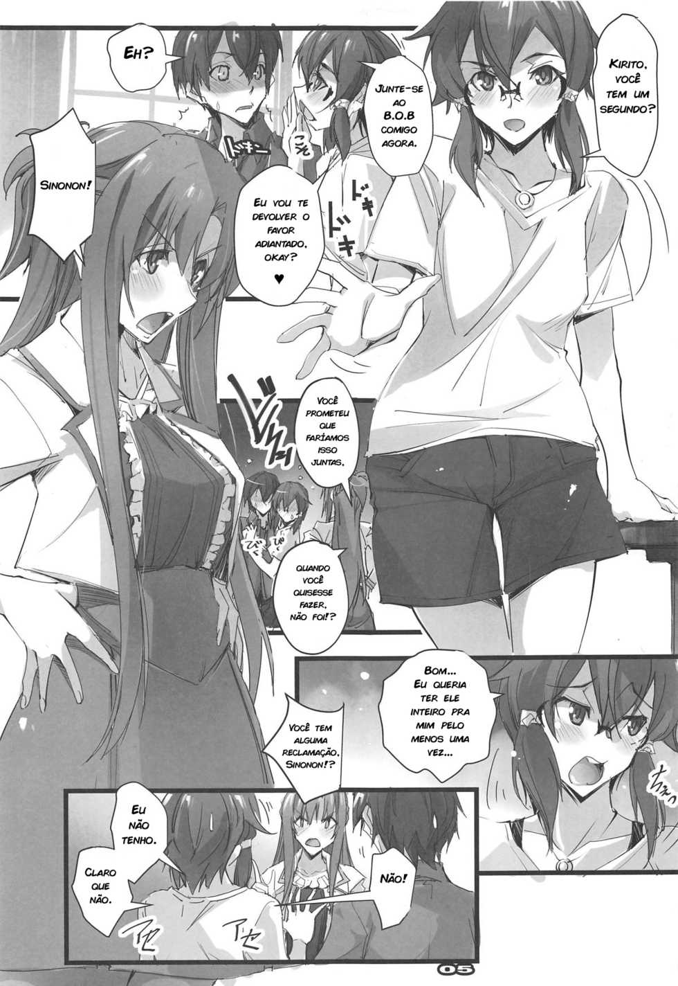 (C95) [RYU-SEKI-DO (Nagare Hyo-go)] LS Monitor (Sword Art Online) [Portuguese-BR] [zk3y] - Page 4