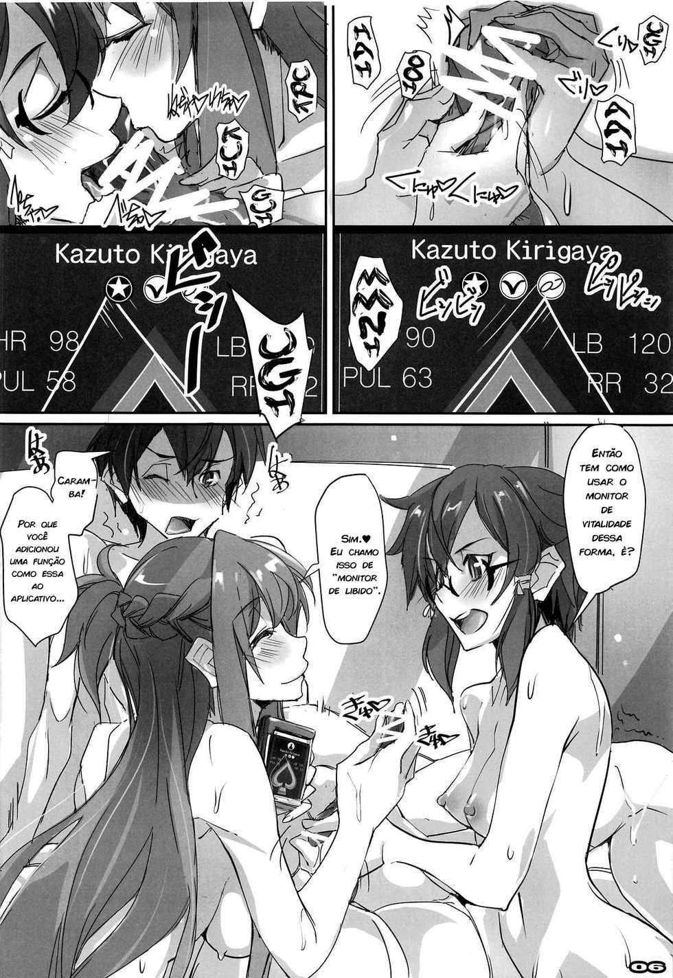 (C95) [RYU-SEKI-DO (Nagare Hyo-go)] LS Monitor (Sword Art Online) [Portuguese-BR] [zk3y] - Page 5