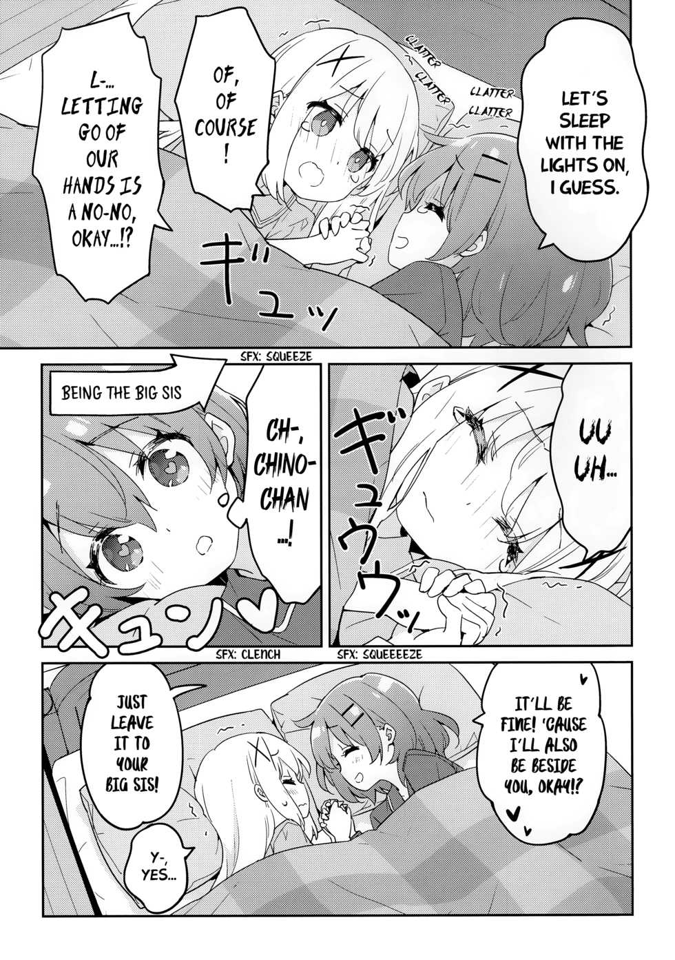 (COMIC1☆15) [Luminocity (Kani Biimu)] Luminocity 23 Gochuumon wa Soine desu. - I'd like to sleep next to you. (Gochuumon wa Usagi desu ka?) [English] [WindyFall Scanlations] - Page 6