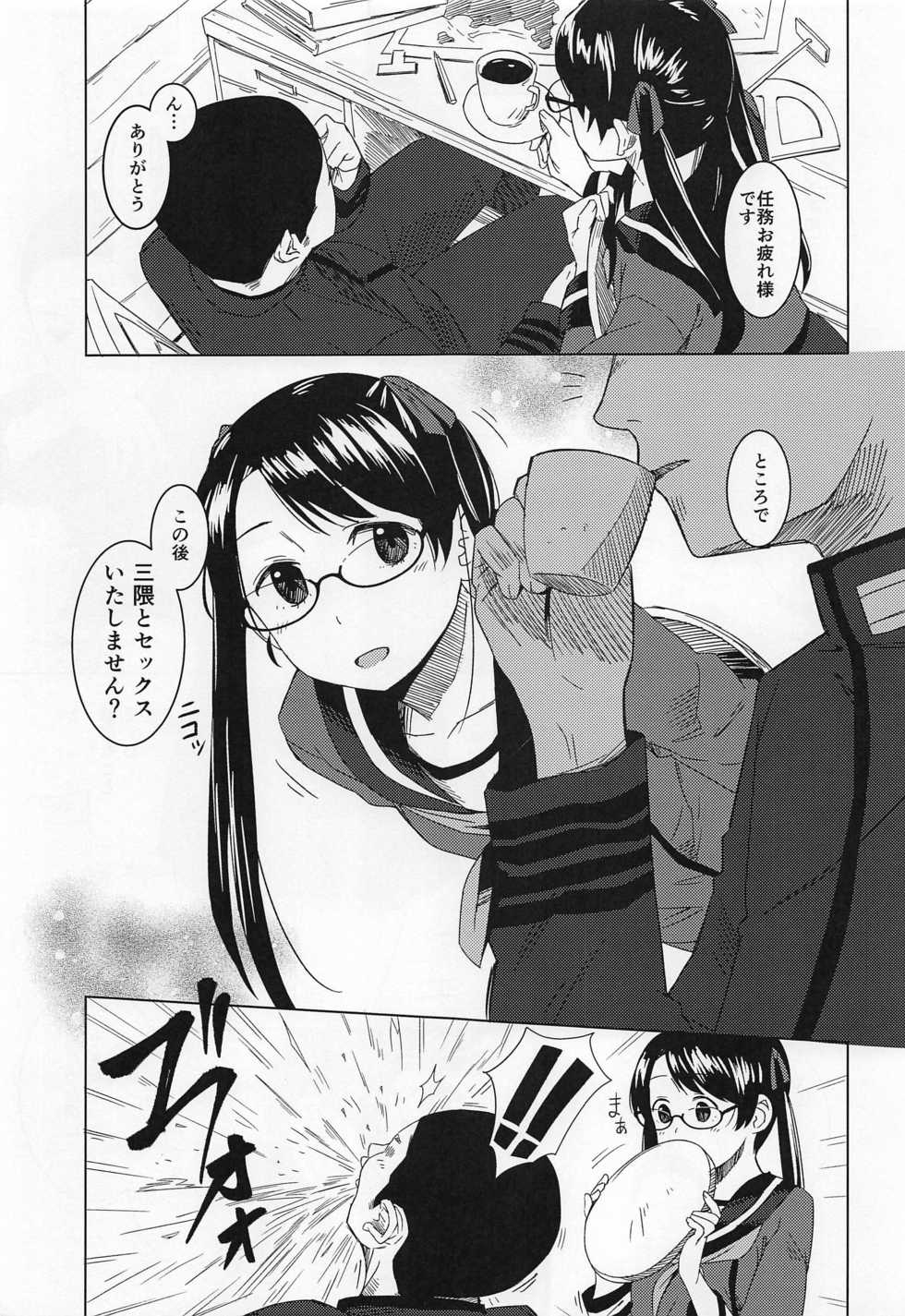 (COMIC1☆15) [Kuuchuusen (mko)] Raspberry Kiss Megane (Kantai Collection -KanColle-) - Page 2