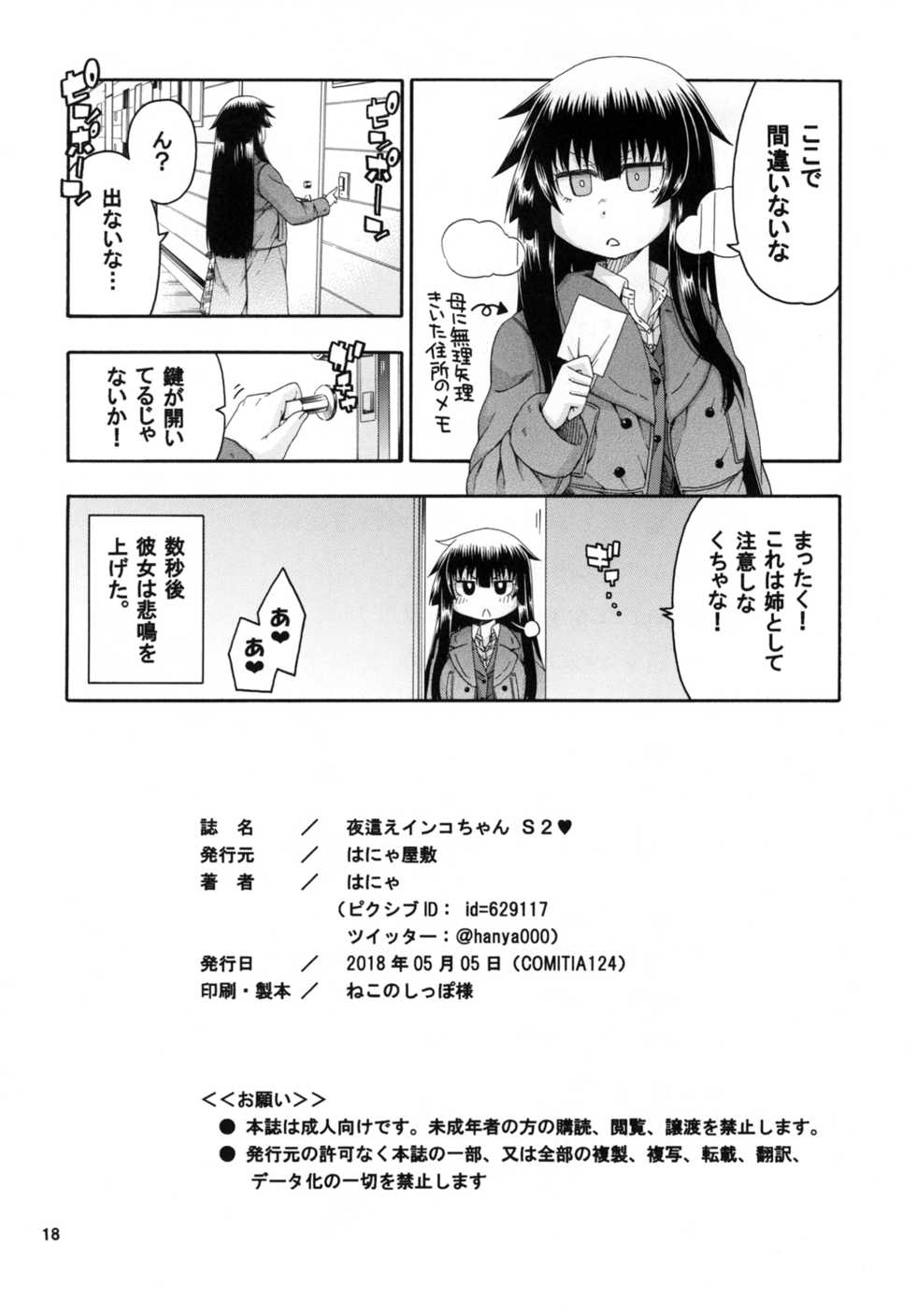 [Hanya Yashiki (Hanya)] Yobae Inko-chan S2 [Digital] - Page 18