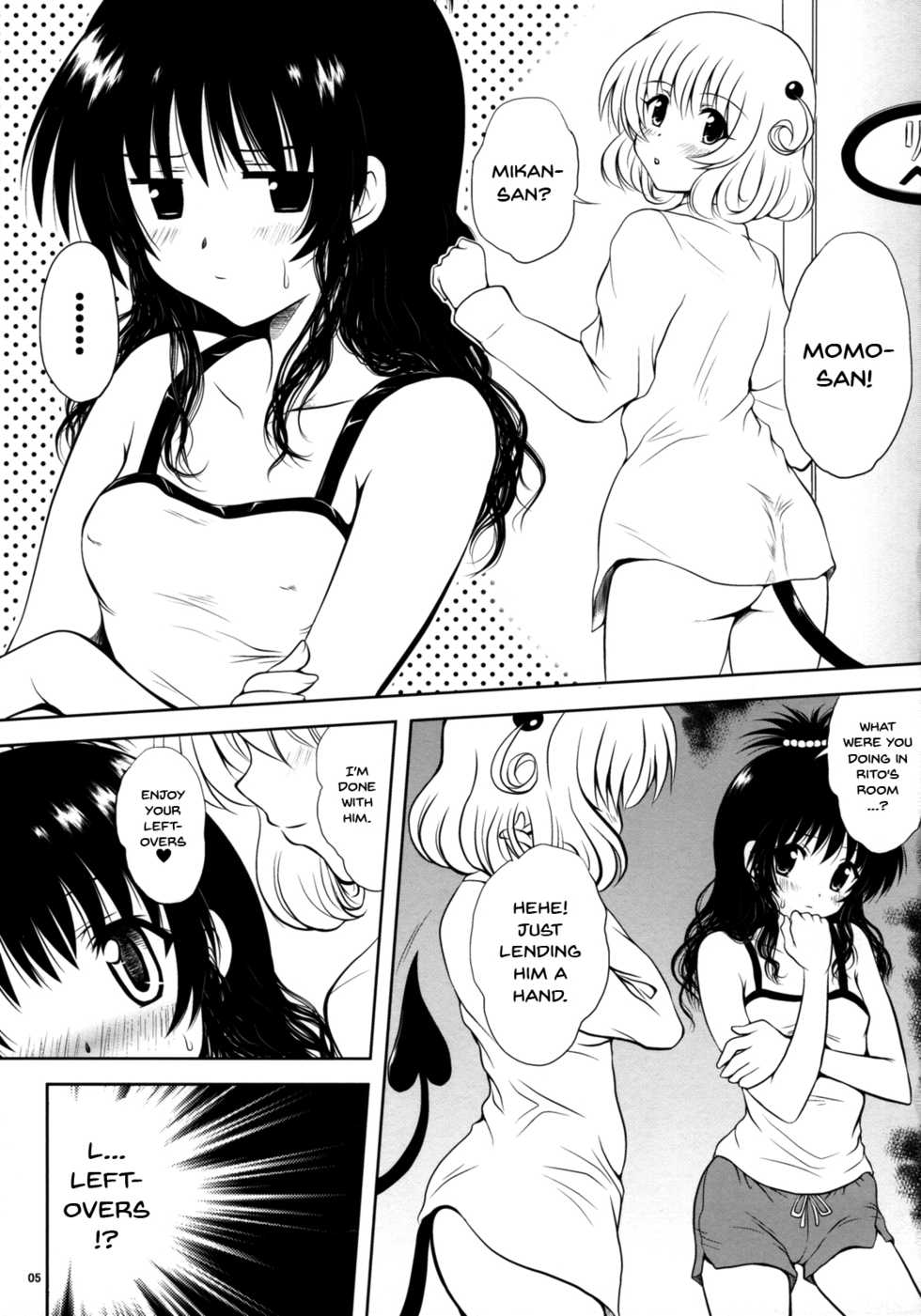 [Shiawase Kanmiryou (Yuki Tomoshi)] Yaki Mikan (To LOVE-Ru) [English] {Doujins.com} [2009-08-24] - Page 4