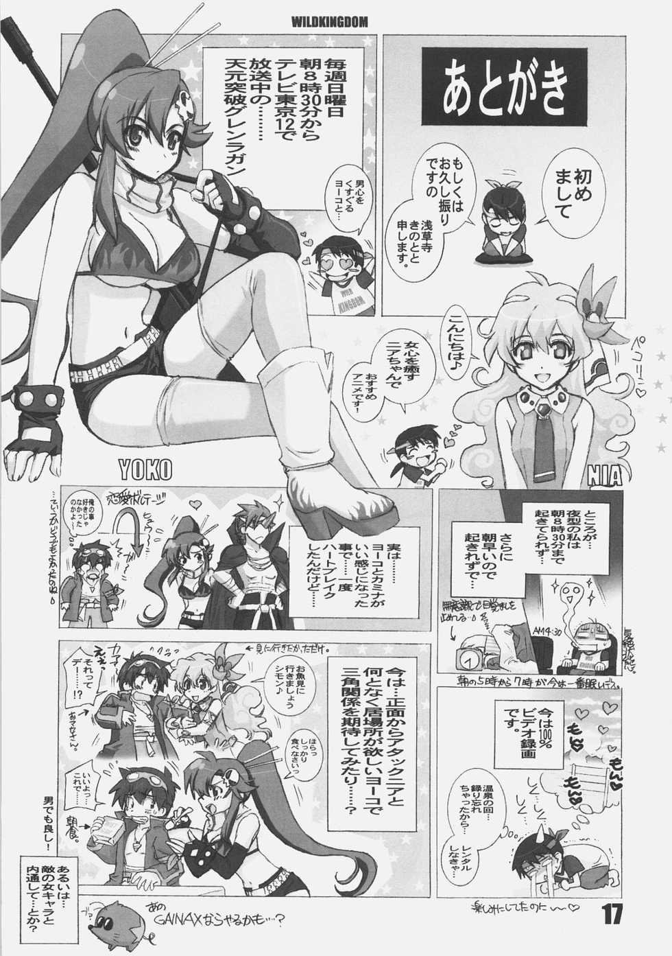 (C72) [WILD KINGDOM (Sensouji Kinoto)] INSERT (Tengen Toppa Gurren Lagann) - Page 16