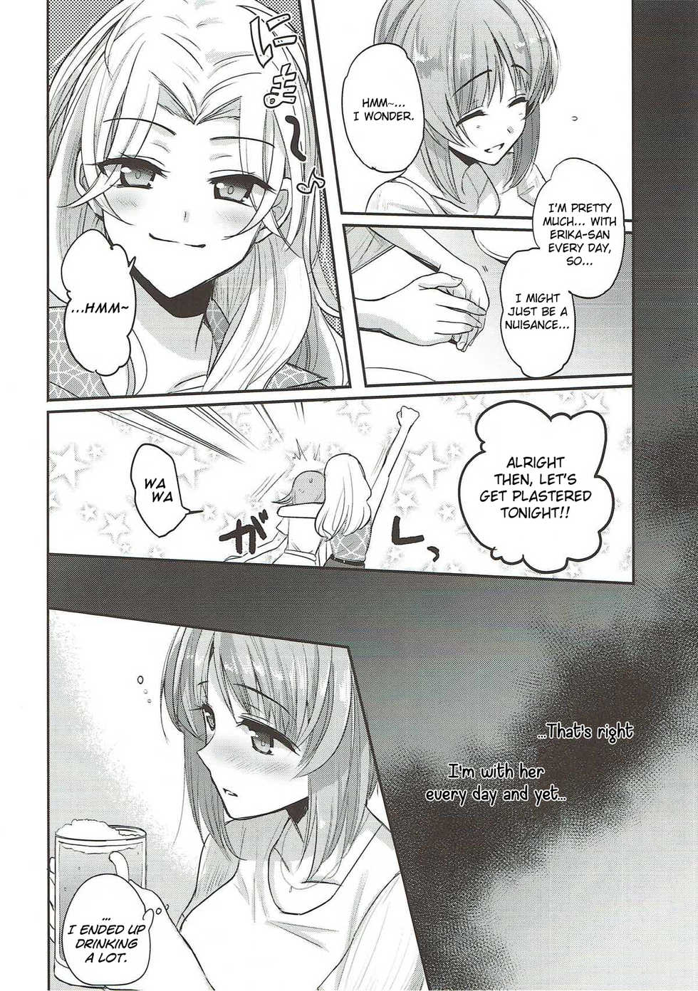(C92) [Tetsukazuno Ao. (Emilio)] Sake wa Nondemo | Even If I Drink (Girls und Panzer) [English] - Page 10