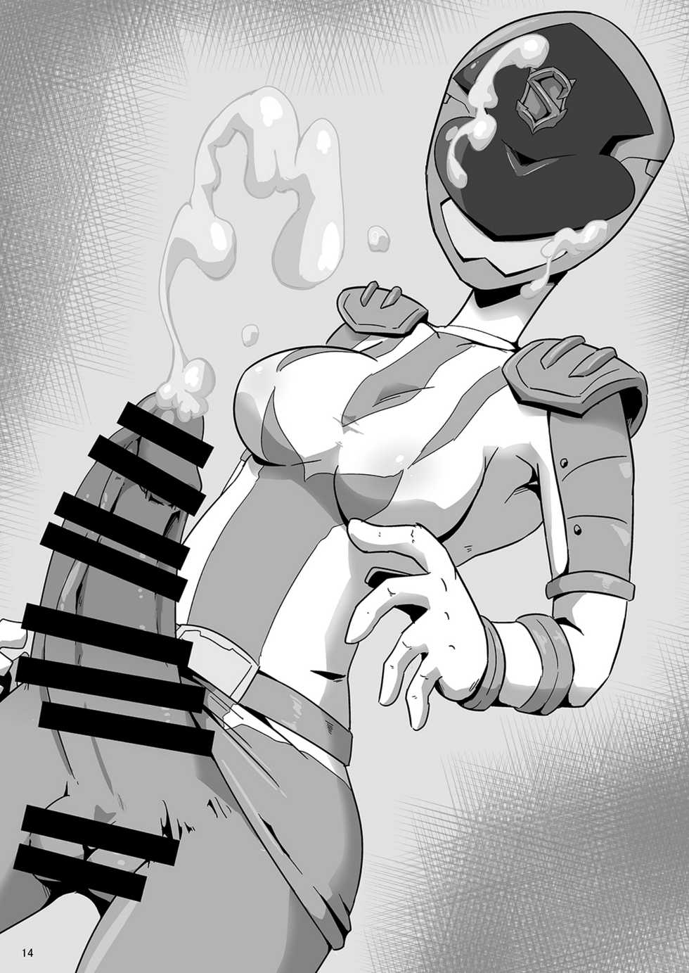 [Mugen Mountain (Basuta)] Nichi Asa Heroine Futanari Chinchin Sakusei Time (Kamen Rider Zero-One, Super Sentai) [Digital] - Page 16