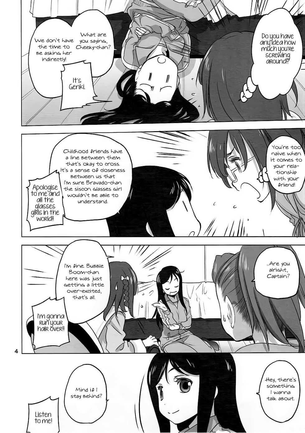 (C92) [VOLUTES (Kurogane Kenn)] Caploco (Action Heroine Cheer Fruits) [English] {/u/ scanlations} - Page 4
