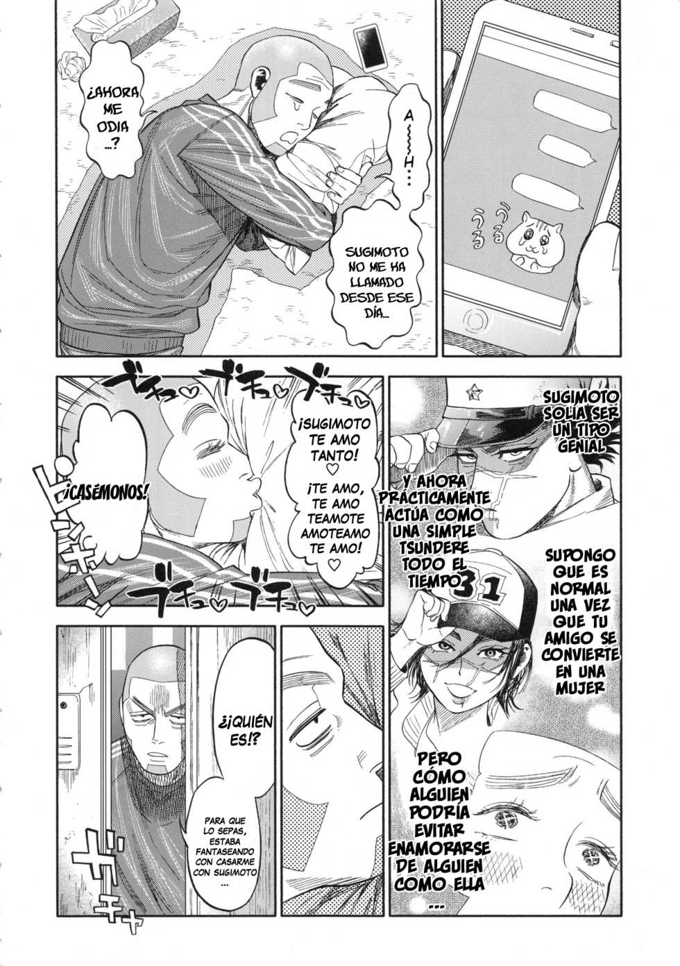 (SPARK13) [JAPAN (USA)] Sugimoto-san to Rakko Nabe Shiyou. | Let's Have Some Sea Otter Meat With Sugimoto-san (Golden Kamuy) [Spanish] [Lanerte] - Page 35