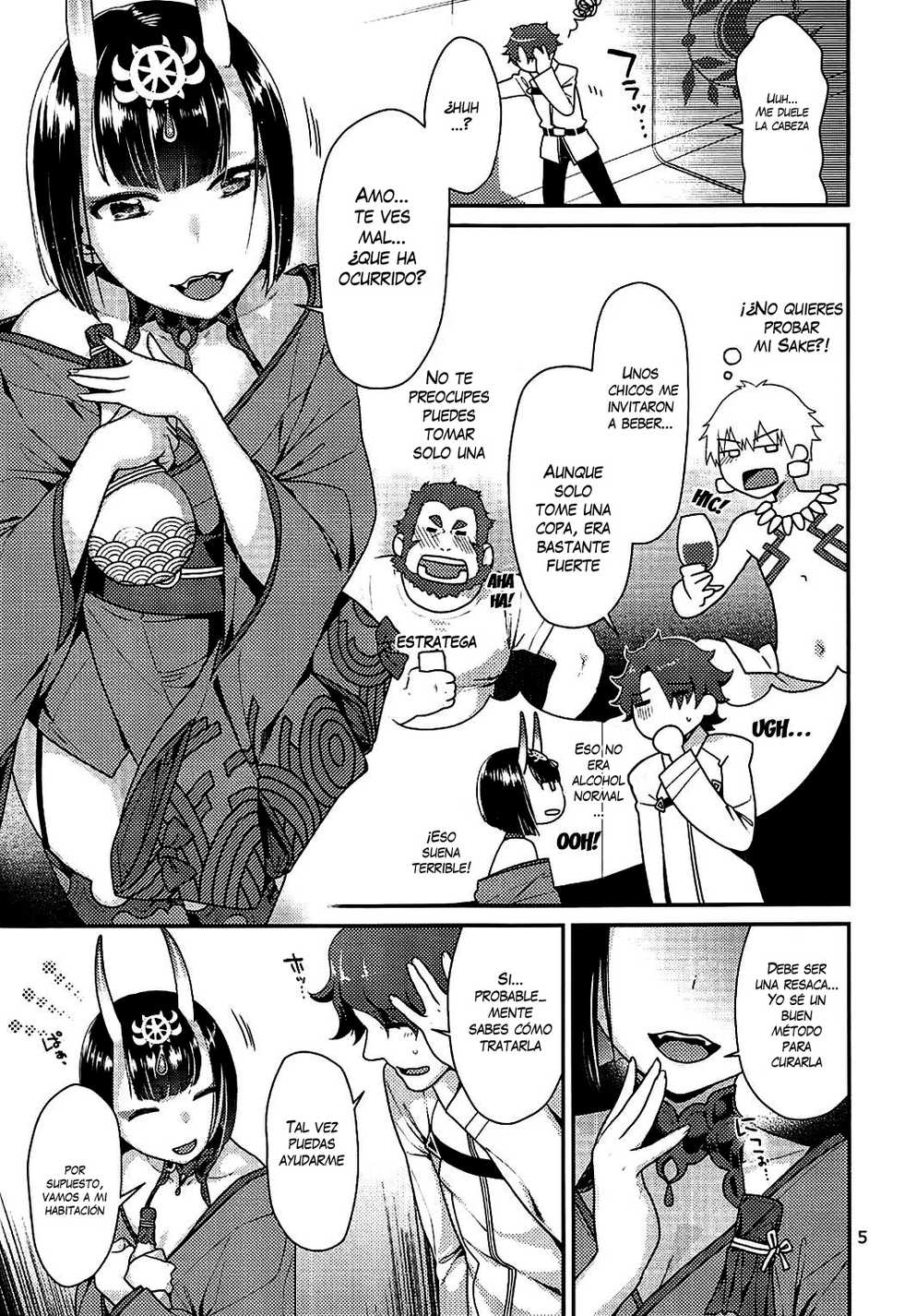 (C92) [Nekomataya (Nekomata Naomi)] Shuten no Umi ni Oboretai (Fate/Grand Order) [Spanish] [gbya.group] - Page 4