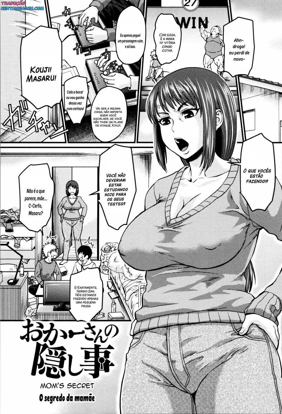 [Jirou] Okaa-san no Kakushigoto | Mom's Secret (Nikkanteki Kuro Stocking Seikatsu - Sensual Black Stockings Life) [Portuguese-BR] [Hentai Season] - Page 1