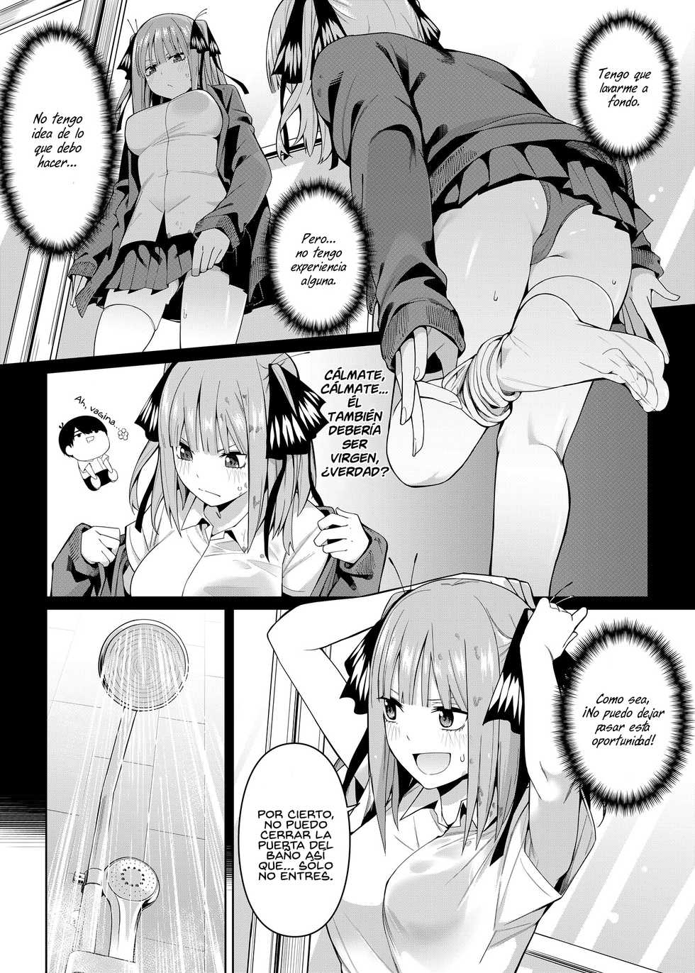 (C97) [Bad Mushrooms (Chicke III, 4why)] Nibun no Yuudou (Gotoubun no Hanayome) [Spanish] [Rakuen Translations] - Page 10