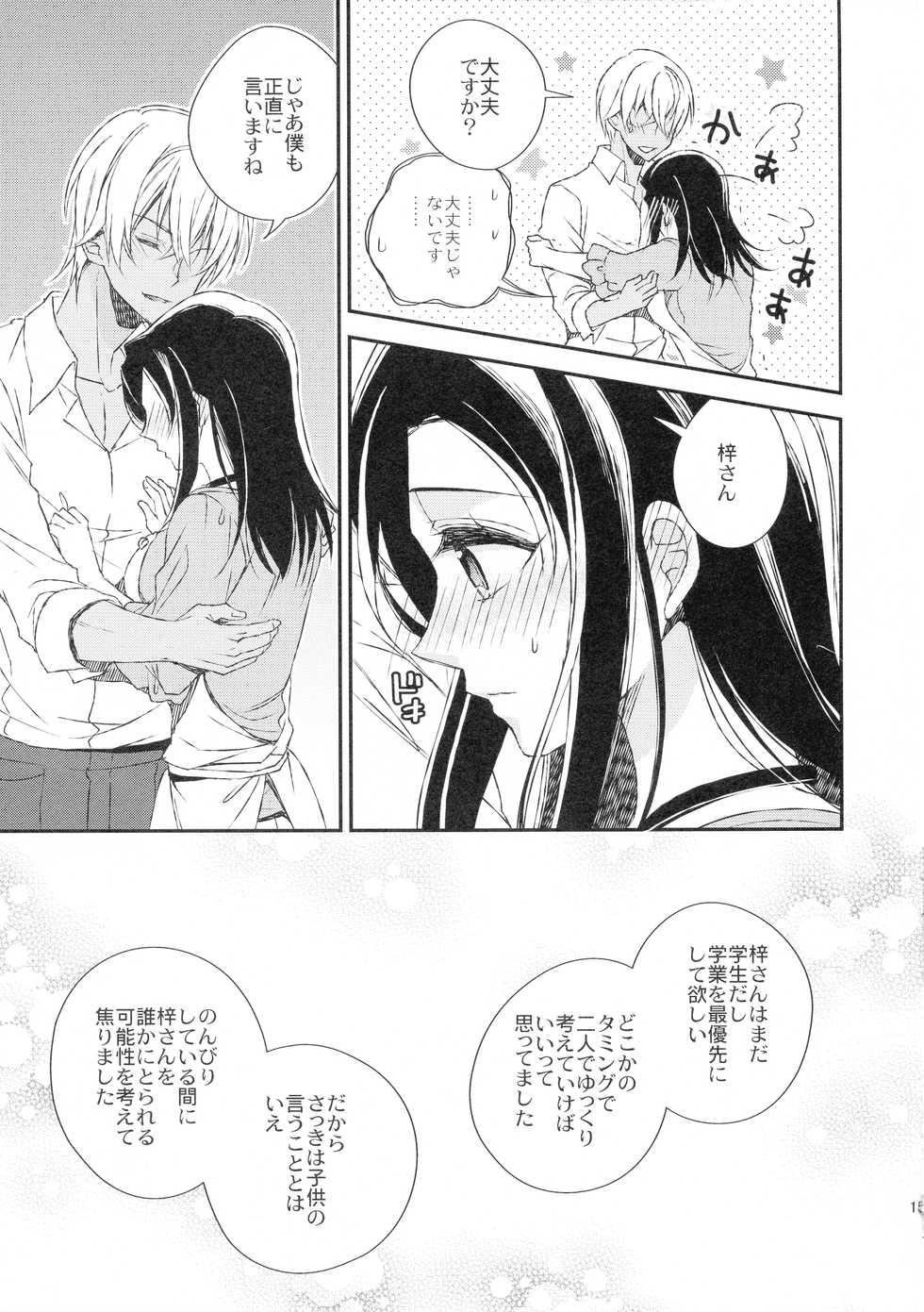 (AMAZing Cafe Time Osaka) [Platinum (Hirono)] Hidarite Kusuriyubi no Chikai (Detective Conan) - Page 15
