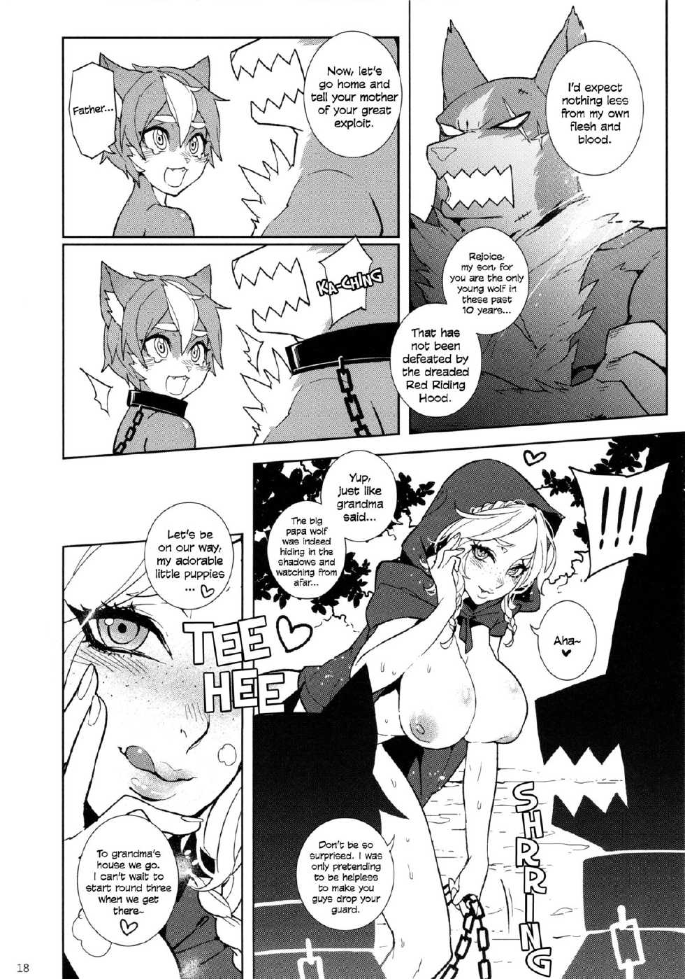 (C83) [Service Heaven, Turtle.Fish.Paint (Karei)] Dounen Hakai ~Ookina Akazukin & Chiisaki Ookami~ - Big Red Riding Hood and the little wolf. [English] [FUKE + Second Hand Scans] [Decensored] - Page 18