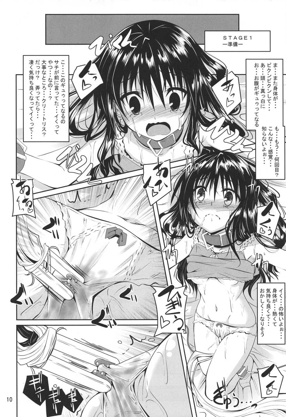 (C97) [Yoru no Benkyoukai (Fumihiro)] Kousoku Sareta Mikan ga Choukyou Game Clear o Ganbaru Hanashi (To LOVE-Ru) - Page 9
