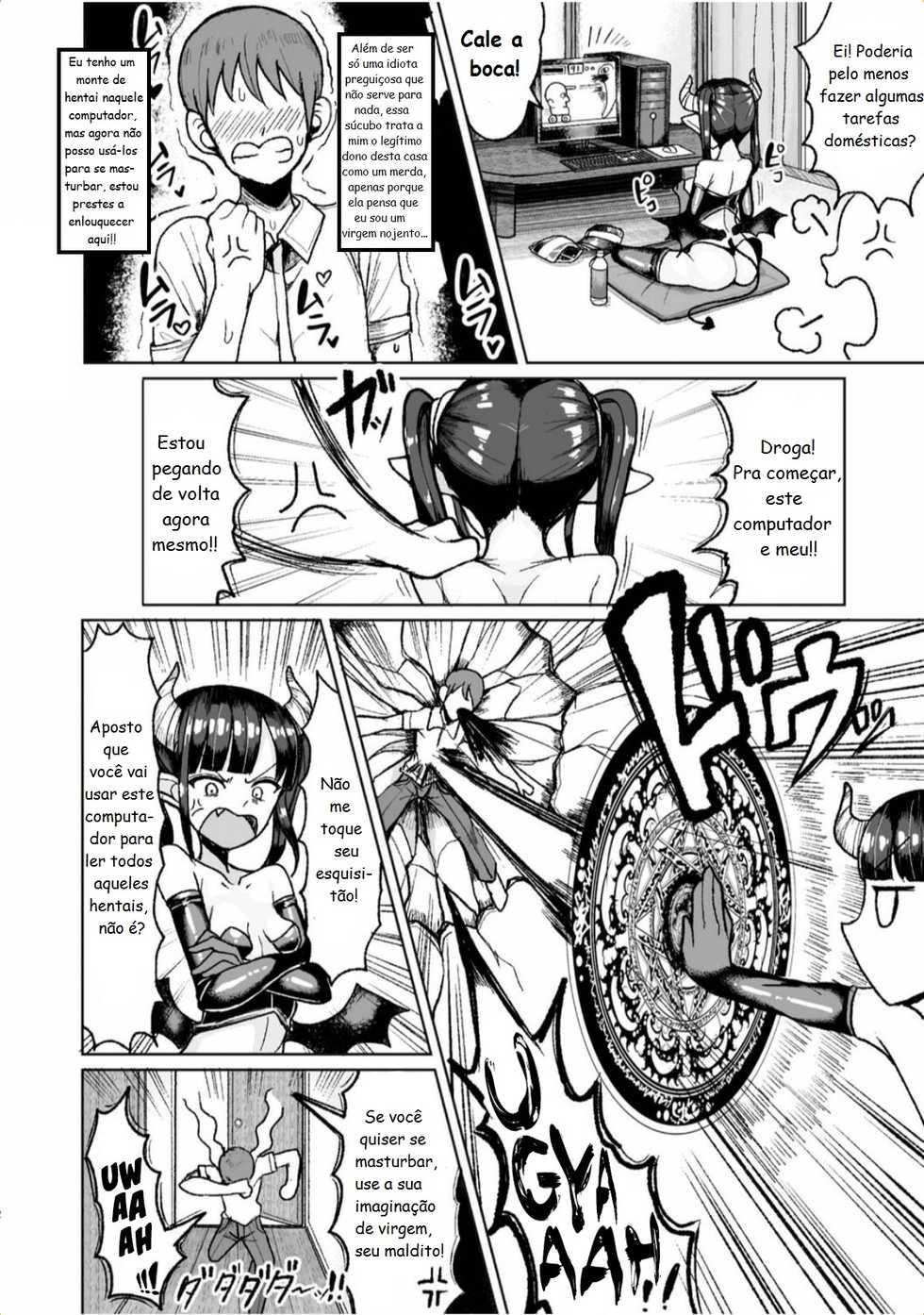 [Motsu Aki] Namaiki Loli Succubus o Mahou no Kubiwa de Onahole ni Shichae!! (2D Comic Magazine Ingu Seme Choukyou de Kyousei Hatsujou! Vol. 1) [Portuguese-BR] [Raccon Scans] [Digital] - Page 2