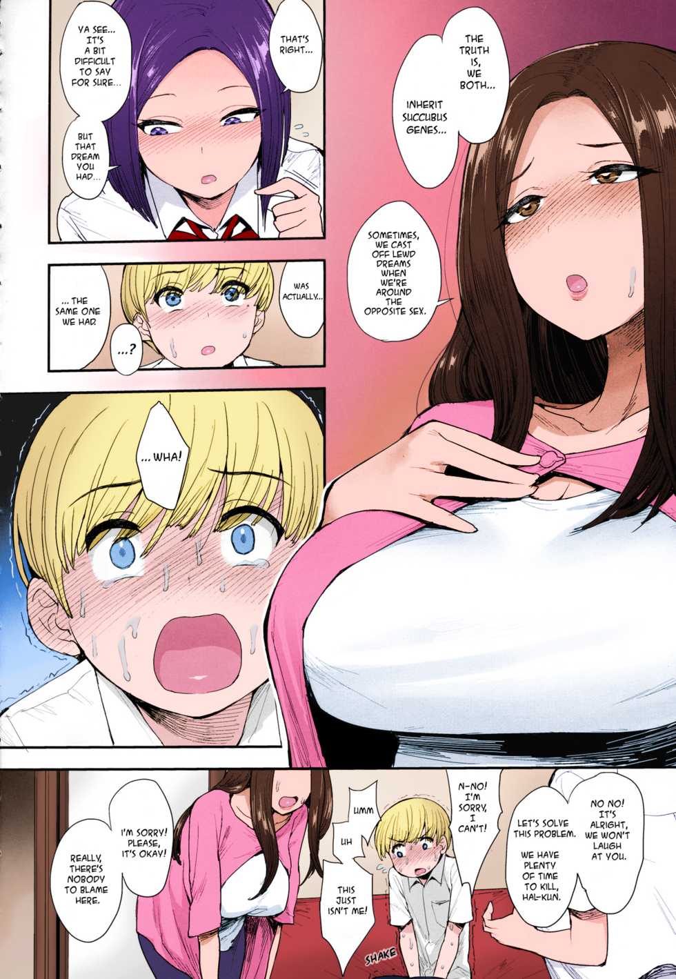 (C94) [Mousou Deguchi (Unou)] Succubus no Rinjin | A Succubus' Neighbor [English] [Some Asshole] [Colorized] - Page 9