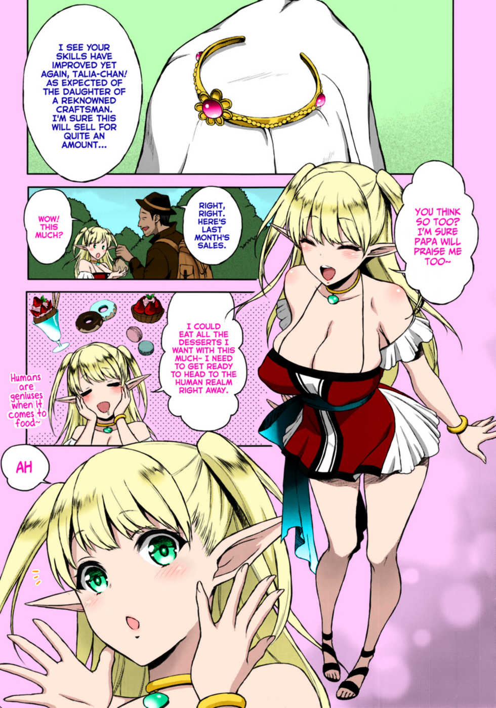 (C88) [H.B.A (Usagi Nagomu)] Kaika - Ochita Elf Tsuma [English] [Facedesk] [Colorized] - Page 2