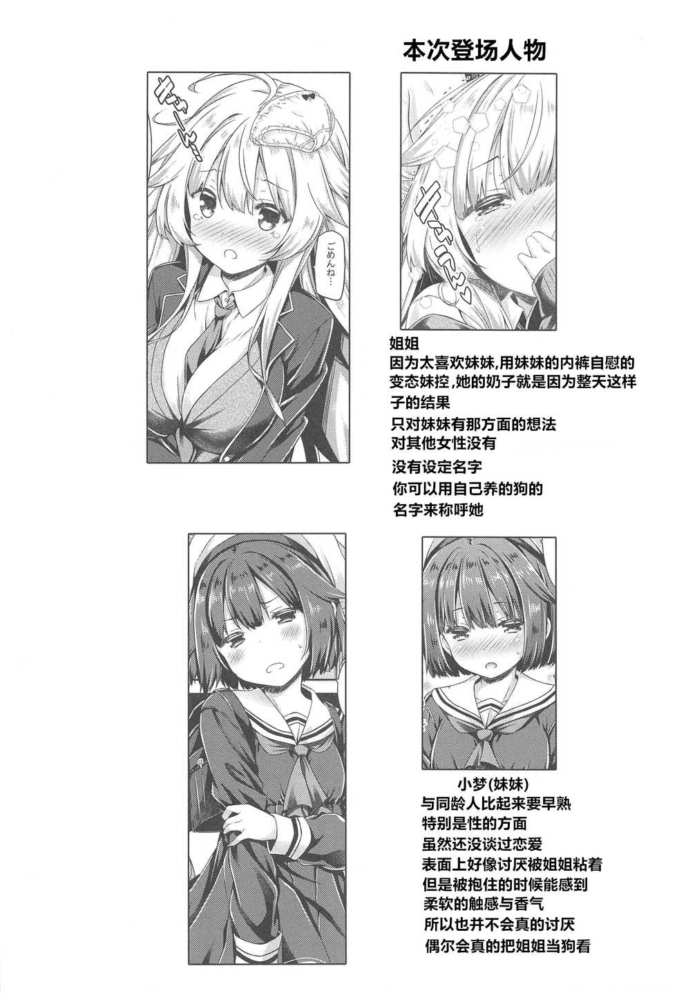 (COMIC1☆15) [Botugo (RYO)] Onee-chan ga Imouto no Pants de Hitori Ecchi Shitemashita[Chinese][NT个人汉化] - Page 3