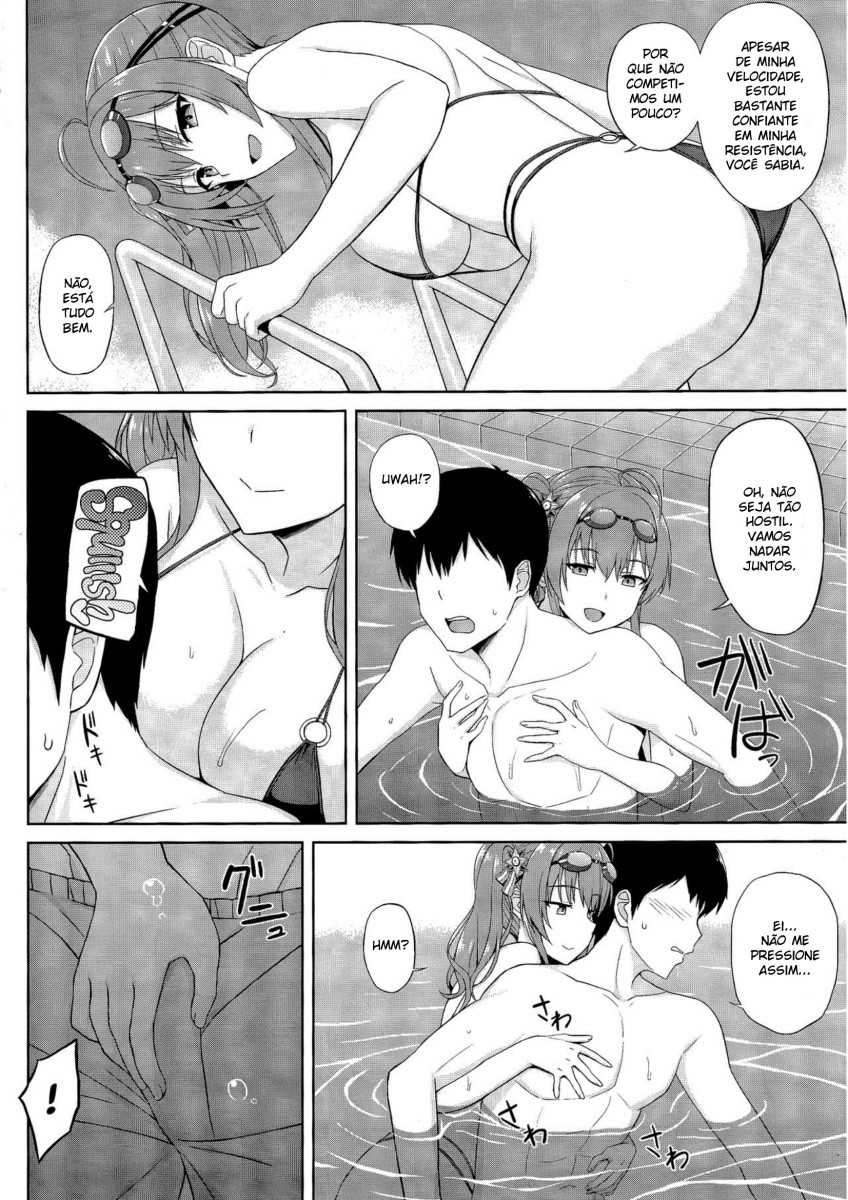 (C97) [Kaki no Tane (Summer)] Zara to Miwaku no Poolside (Azur Lane) [Portuguese-BR] [Ninjaboy] - Page 3