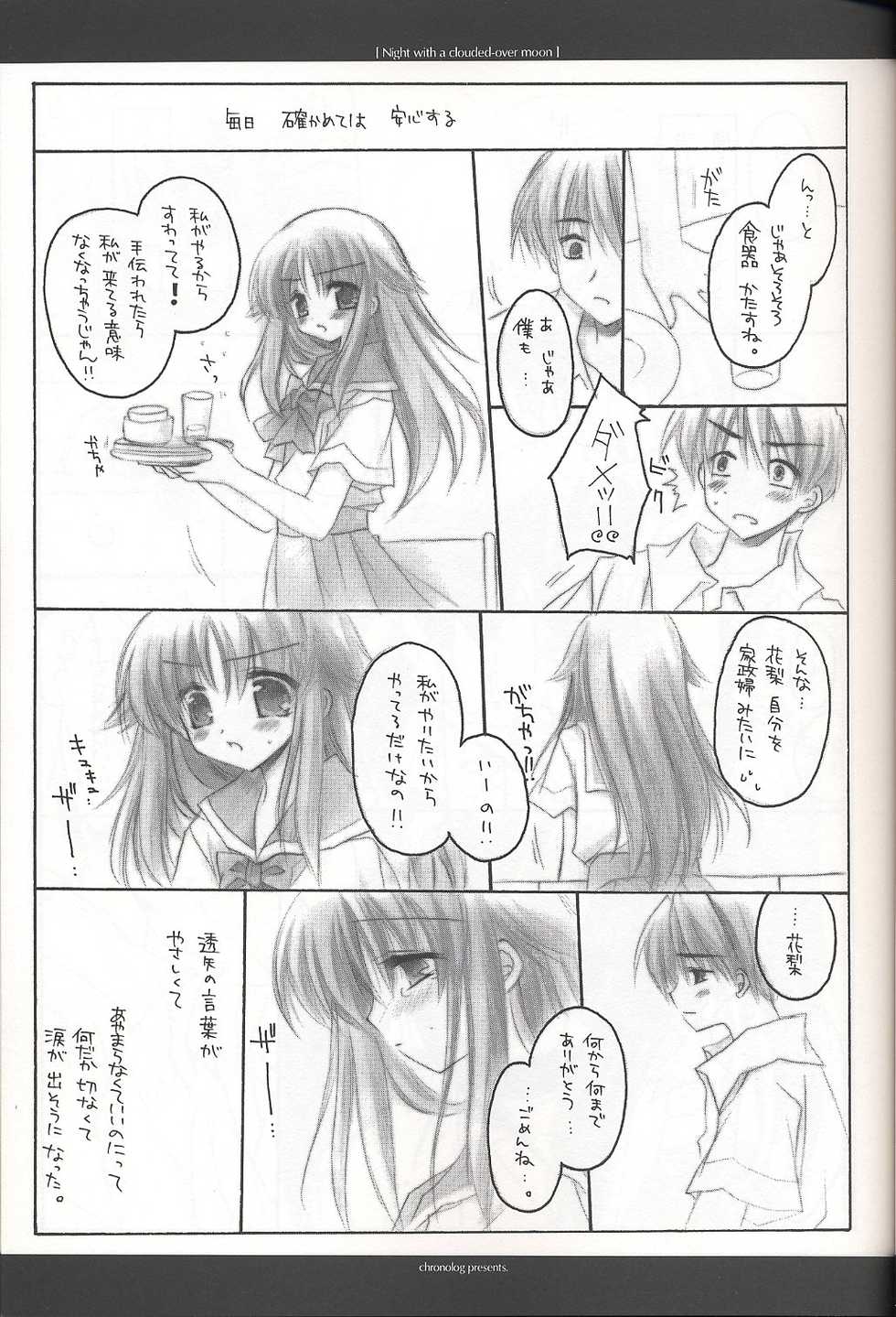 (C62) [Chronolog (Sakurazawa Izumi)] Night with a clouded-over moon (Suigetsu) - Page 10