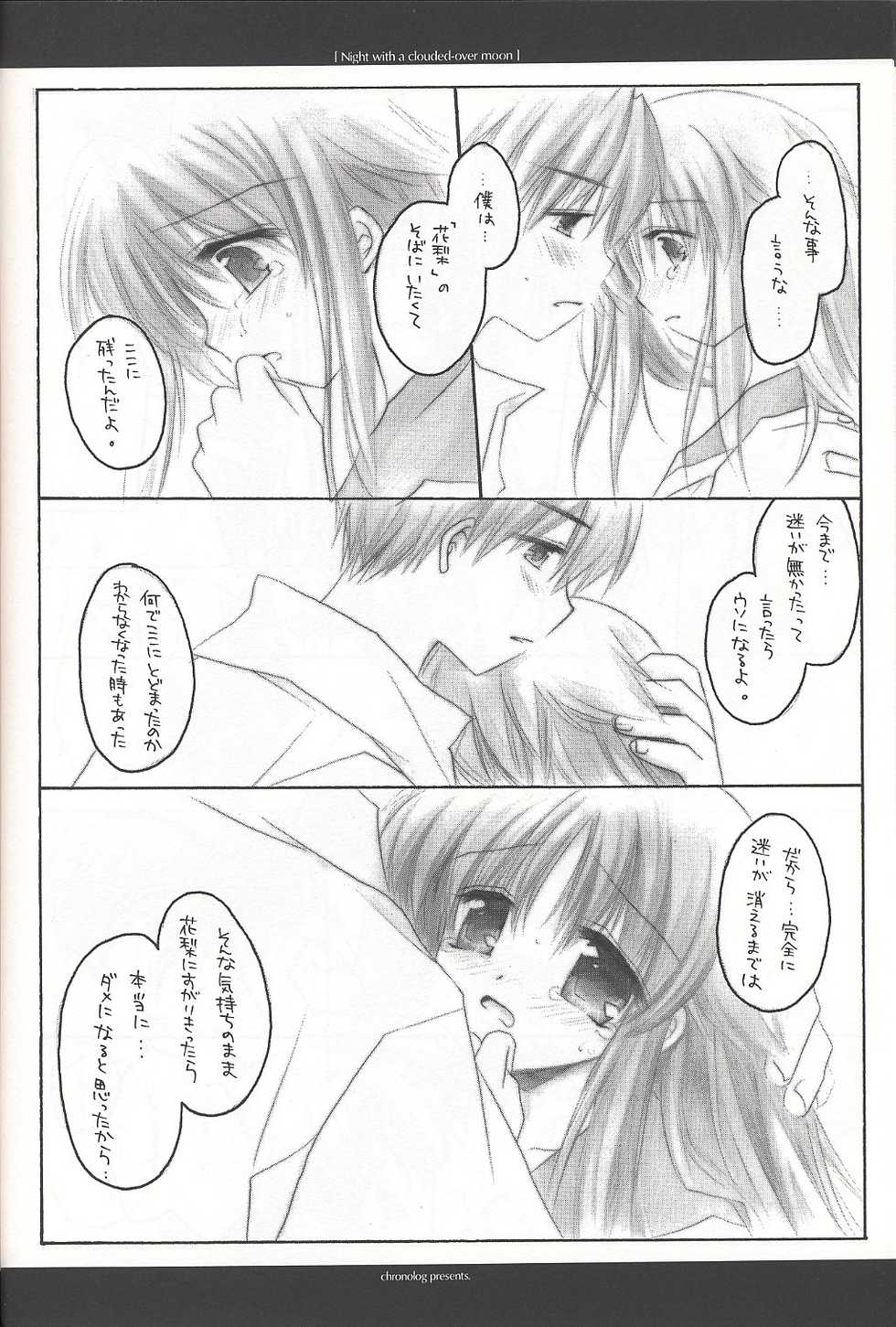 (C62) [Chronolog (Sakurazawa Izumi)] Night with a clouded-over moon (Suigetsu) - Page 19