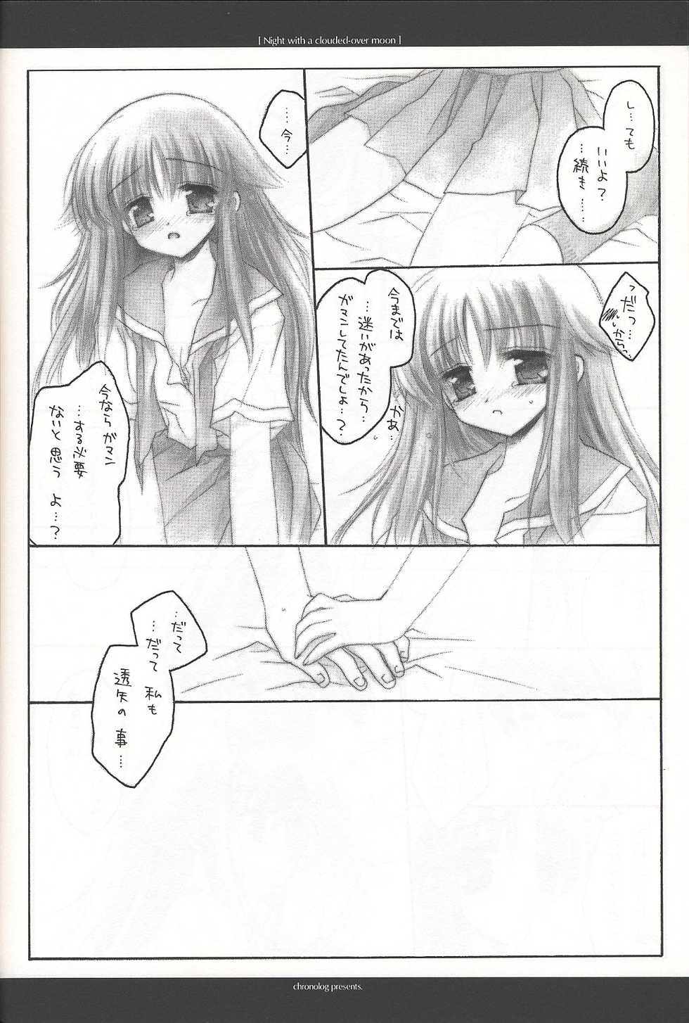(C62) [Chronolog (Sakurazawa Izumi)] Night with a clouded-over moon (Suigetsu) - Page 23