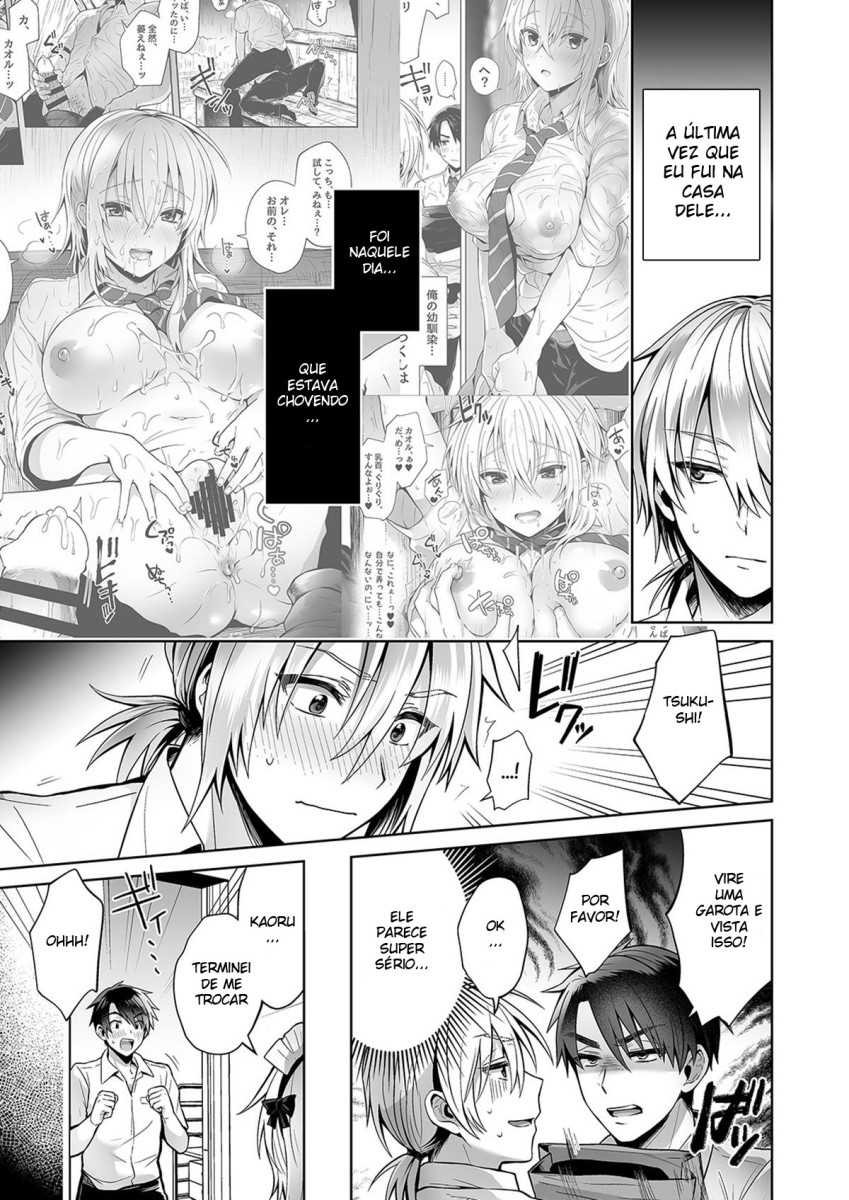 [UTEN+ (Uten Ameka)] Ore no Shinyuu wa TS (Seitenkan) Taishitsu 2 ~Nyotaika Osananajimi to Maid Play Suru Hanashi~ [Portuguese-BR] [Digital] - Page 3