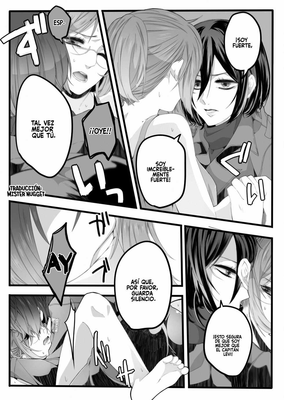 [Midorikawa Pest] Shikarubeki Mukui o Ataeru Tatta Hitotsu no Houhou (Shingeki no Kyojin) [Spanish] [Mr. Nugget] [Digital] - Page 5