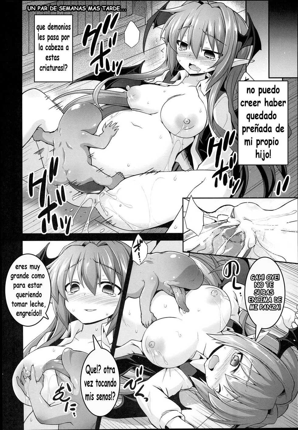 (C89) [Akuten Soushin (Kokutou Nikke)] Koakuma Ishu Botai Soukan |  Pequeños Demonios Incesto Maternal Heterogeneo (Touhou Project) [Spanish]  [Decensored] - Page 17