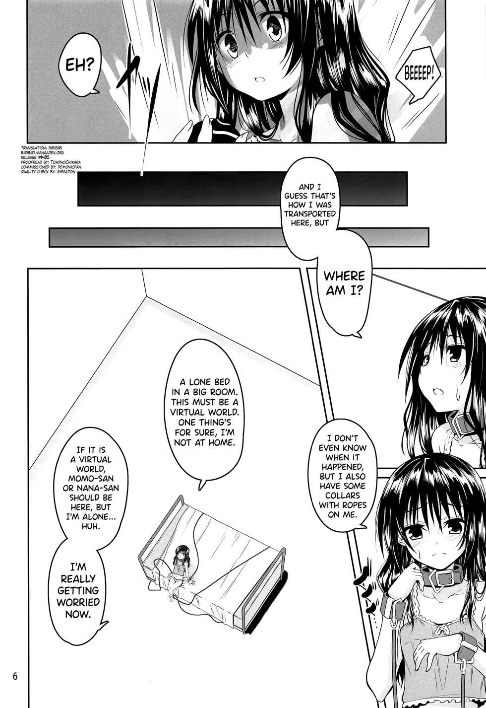 (C97) [Yoru no Benkyoukai (Fumihiro)] Kousoku Sareta Mikan ga Choukyou Game Clear o Ganbaru Hanashi | How a bonded Mikan does her best to clear a sexual training game (To LOVE-Ru) [English] [biribiri] - Page 5
