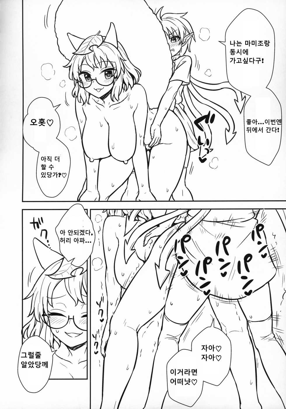 (C96) [110-GROOVE (Itou Yuuji)] Nue-chan vs Mamizou-san (Touhou Project) [Korean] - Page 13