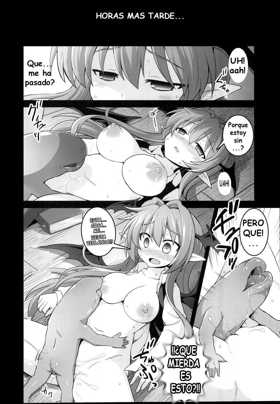 [Akuten Soushin (Kokutou Nikke)] Patchouli Kyouraku Shokushu Konin + Koakuma Ishu Botai Soukan | El Gozo De Patchouli Unión Erótica Con Tentáculos + Pequeños Demonios Incesto Maternal Heterogeneo (Touhou Project) [Spanish]   [Decensored] - Page 28