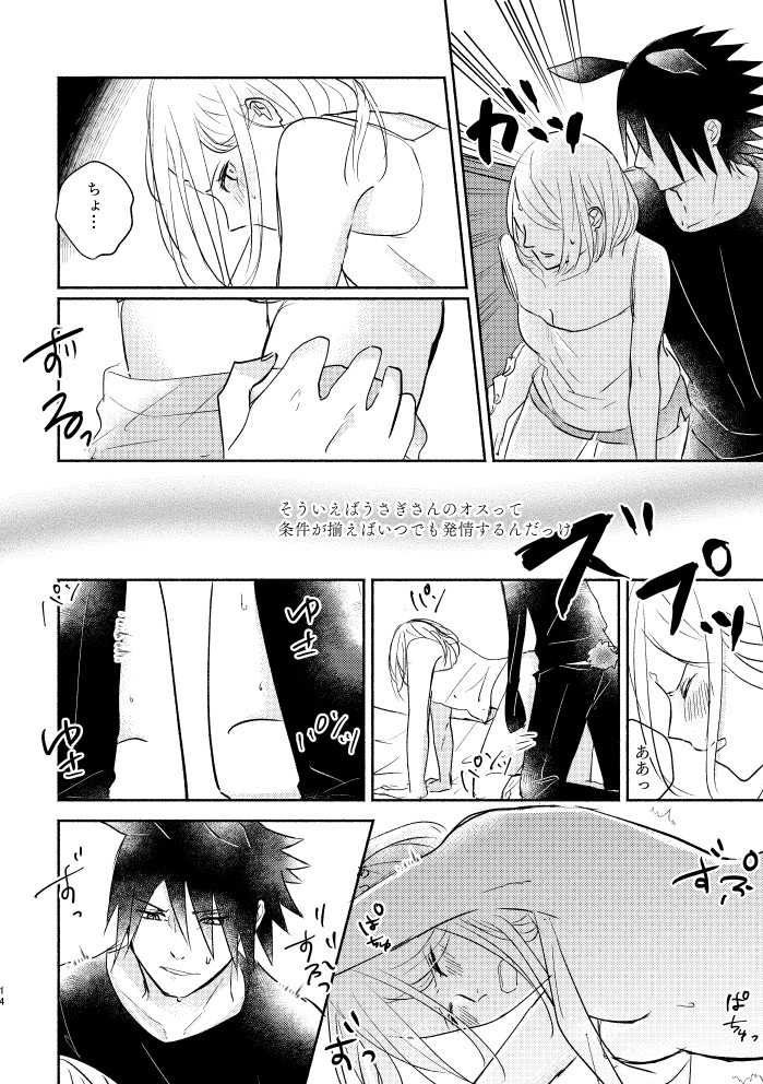 [three dot (Shiratama)] Usagi-san no Sasuke-kun to Kainushi no Sakura-chan (Naruto) [Digital] - Page 13