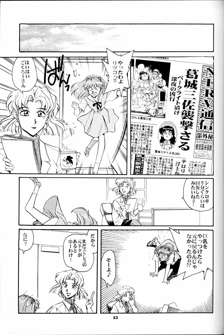 (C51) [Okinawa Taieki Gunjinkai (Yasunaga Kouichirou)] Evangelion VS Kyonyuu Hunter - Evangelion Vs. D-cup Hunter (Neon Genesis Evangelion) - Page 22