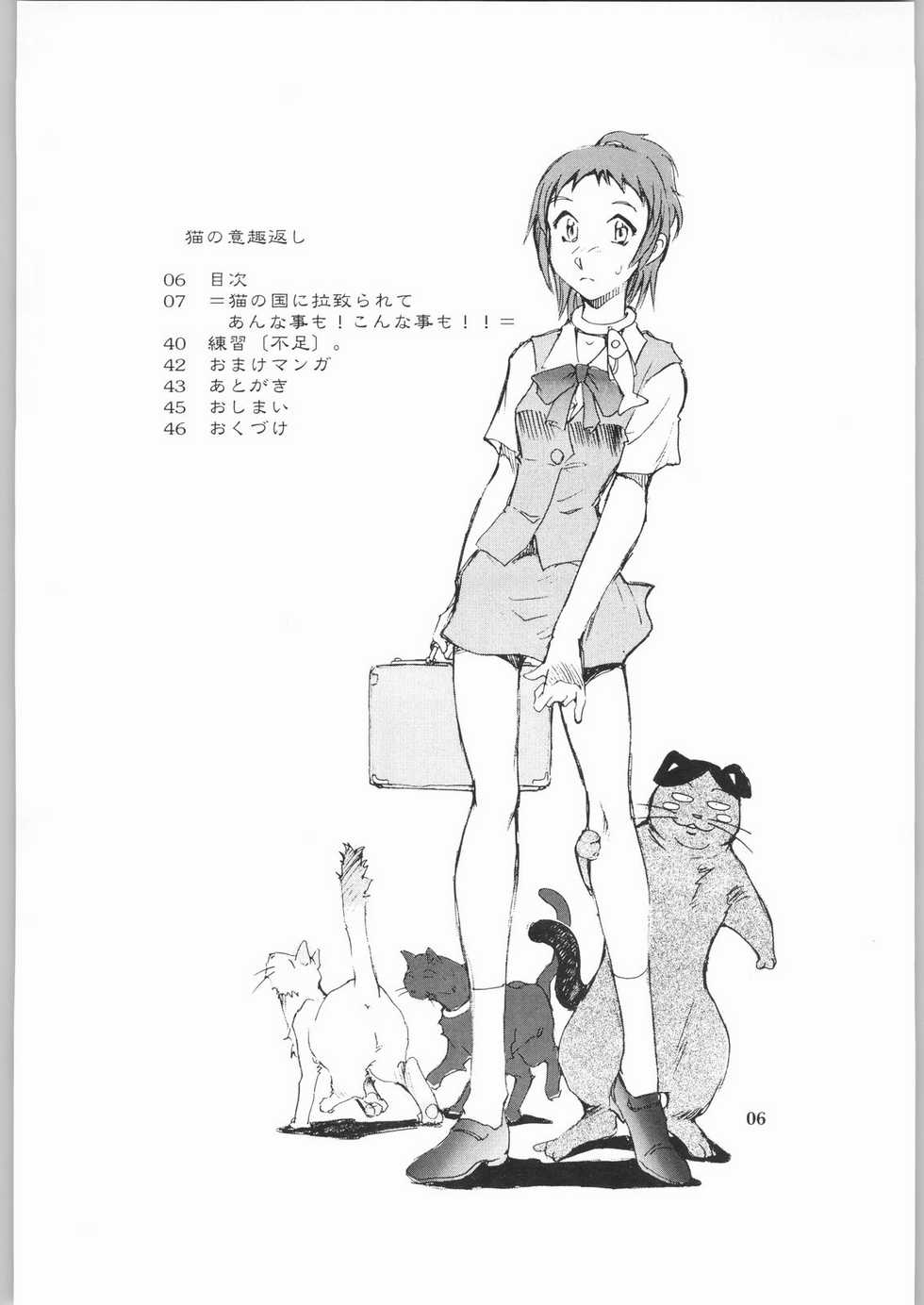 (CR33) [Okinawa Taieki Gunjinkai (Yasunaga Kouichirou)] Neko no Ishu-gaeshi (The Cat Returns) - Page 5