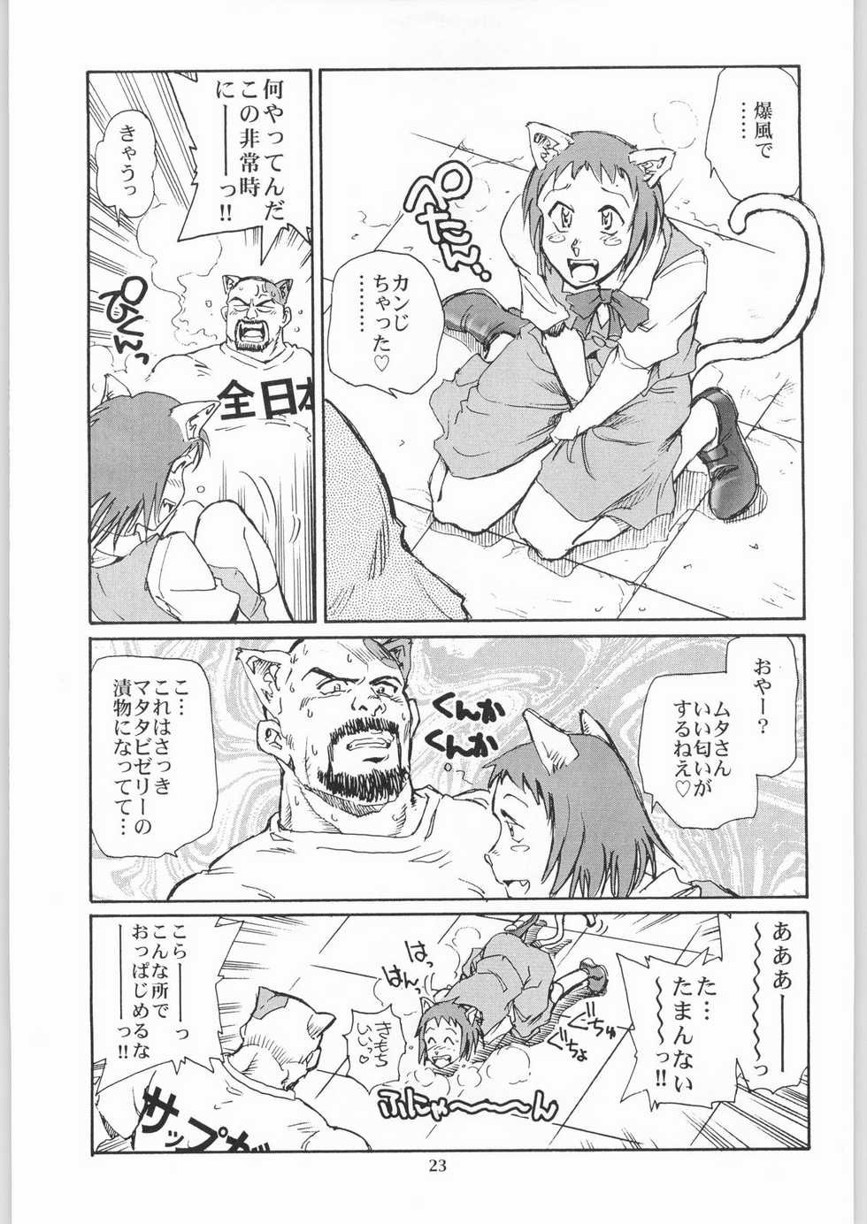 (CR33) [Okinawa Taieki Gunjinkai (Yasunaga Kouichirou)] Neko no Ishu-gaeshi (The Cat Returns) - Page 22